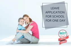 Leave Application For School For One Day, sample format