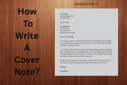 How to Write a Cover Note?