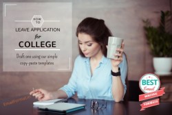 Leave Application For College, sample format